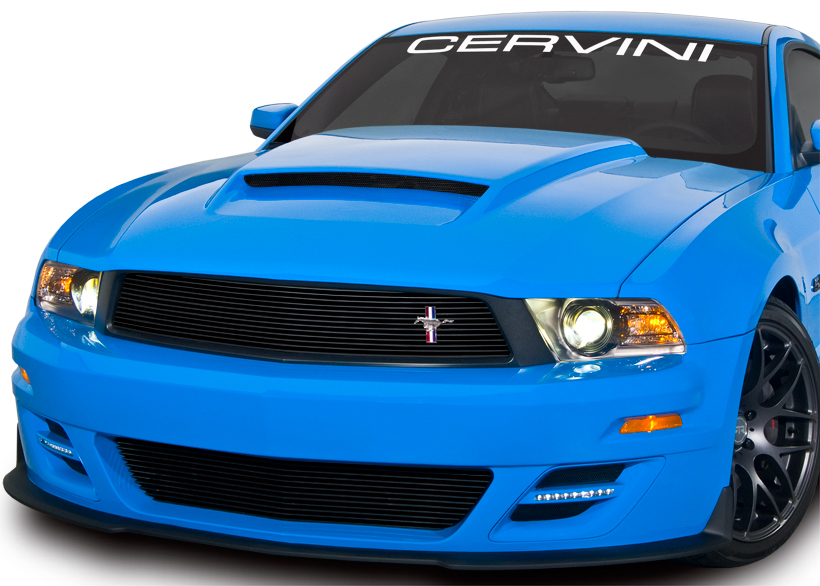 Cervinis Fiberglass Stalker Hood 2010-12 Ford Mustang